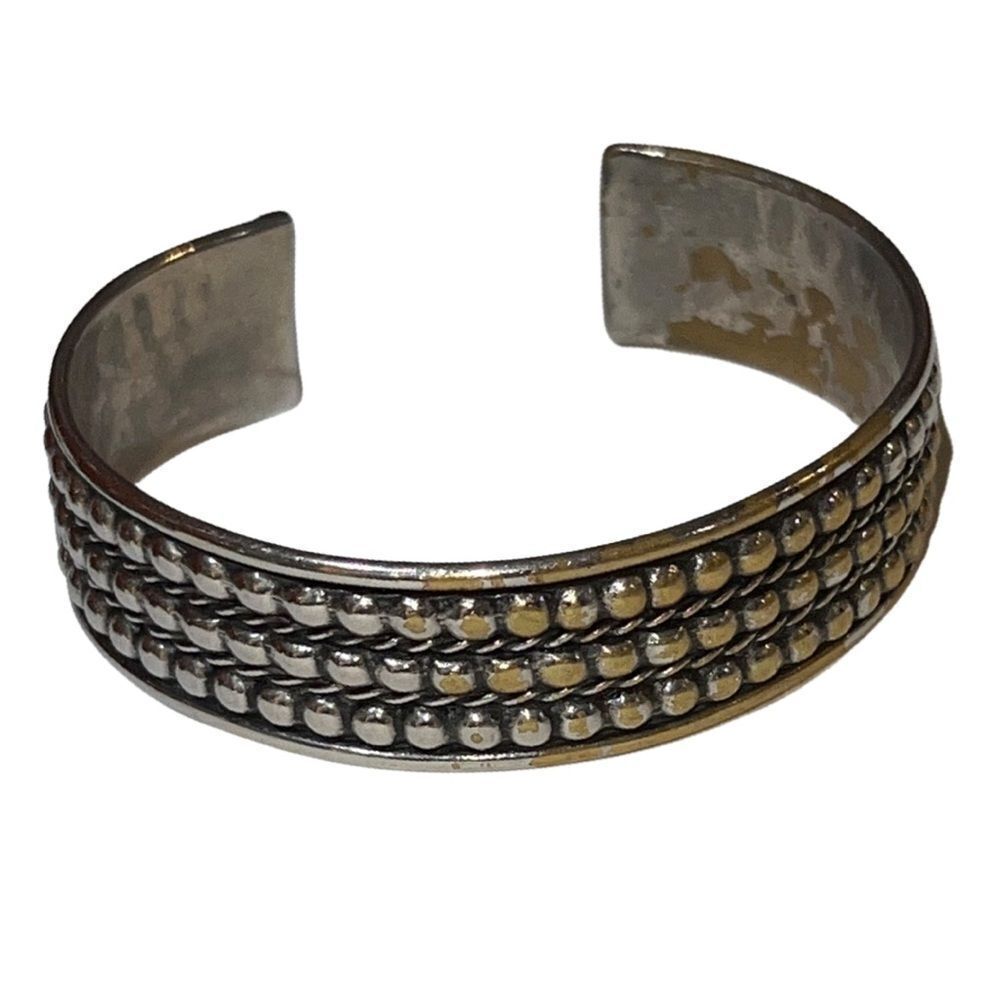 Two Vintagesilver Bangle Cuff Bracelets - image 2